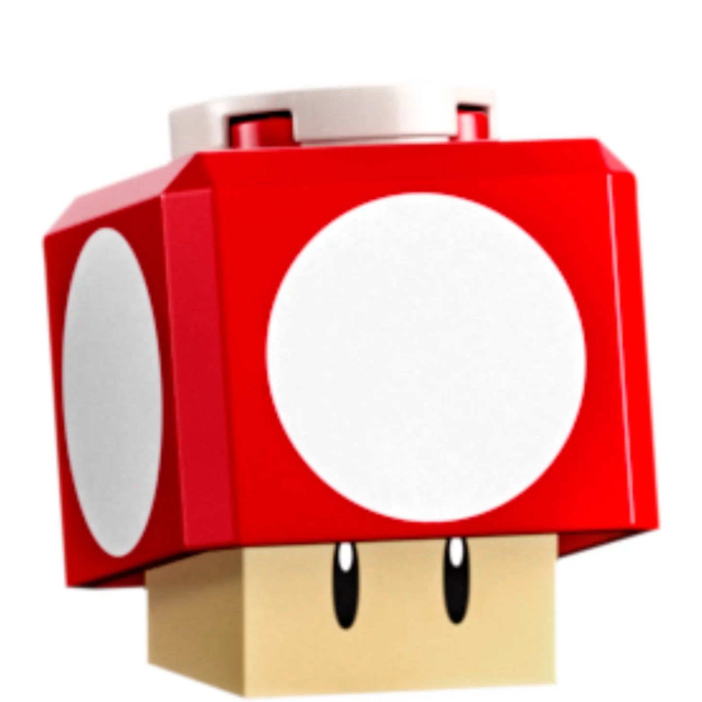 Minifig mar0148 - Super Mushroom - Tan Hinge Brick / Blue Plate, Round 2 x 2 Interior