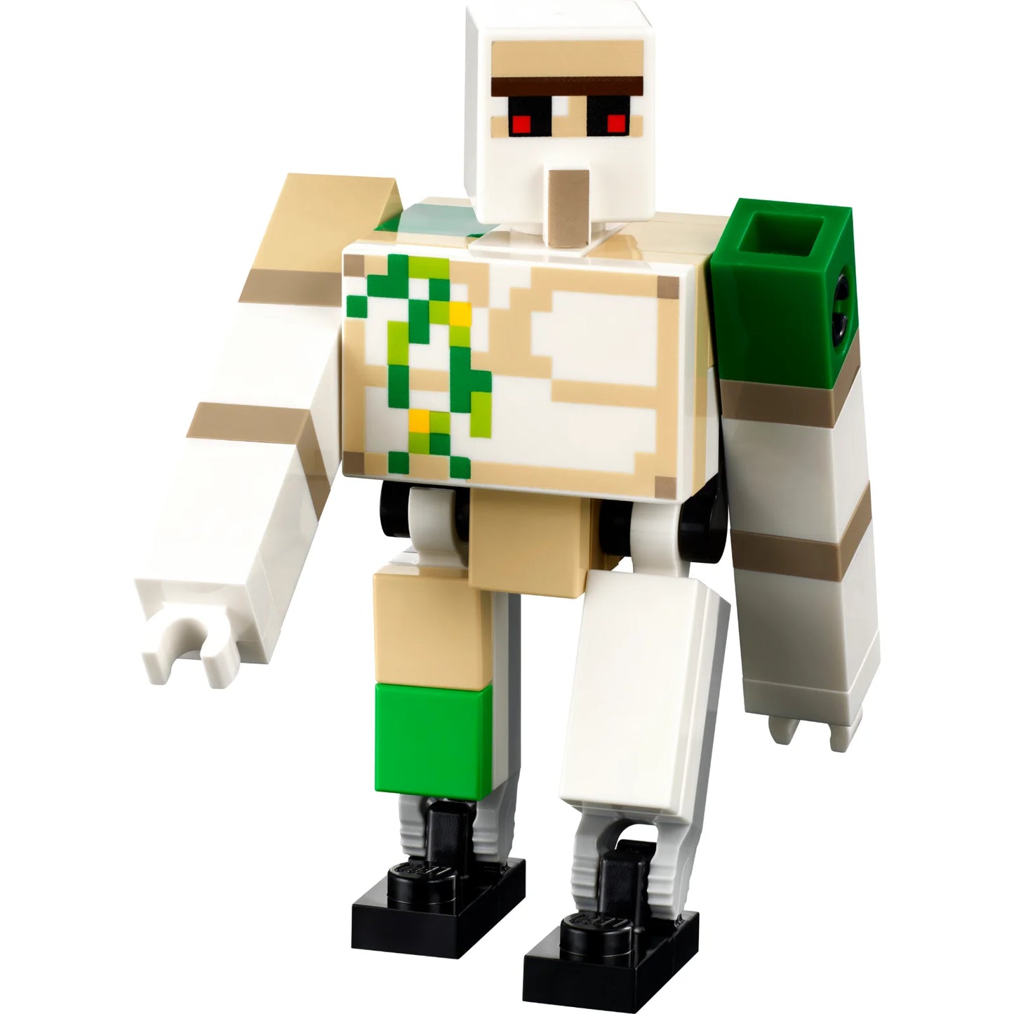 Minifig min105 - Iron Golem - Brick and Pin Arm Attachments, Black Feet