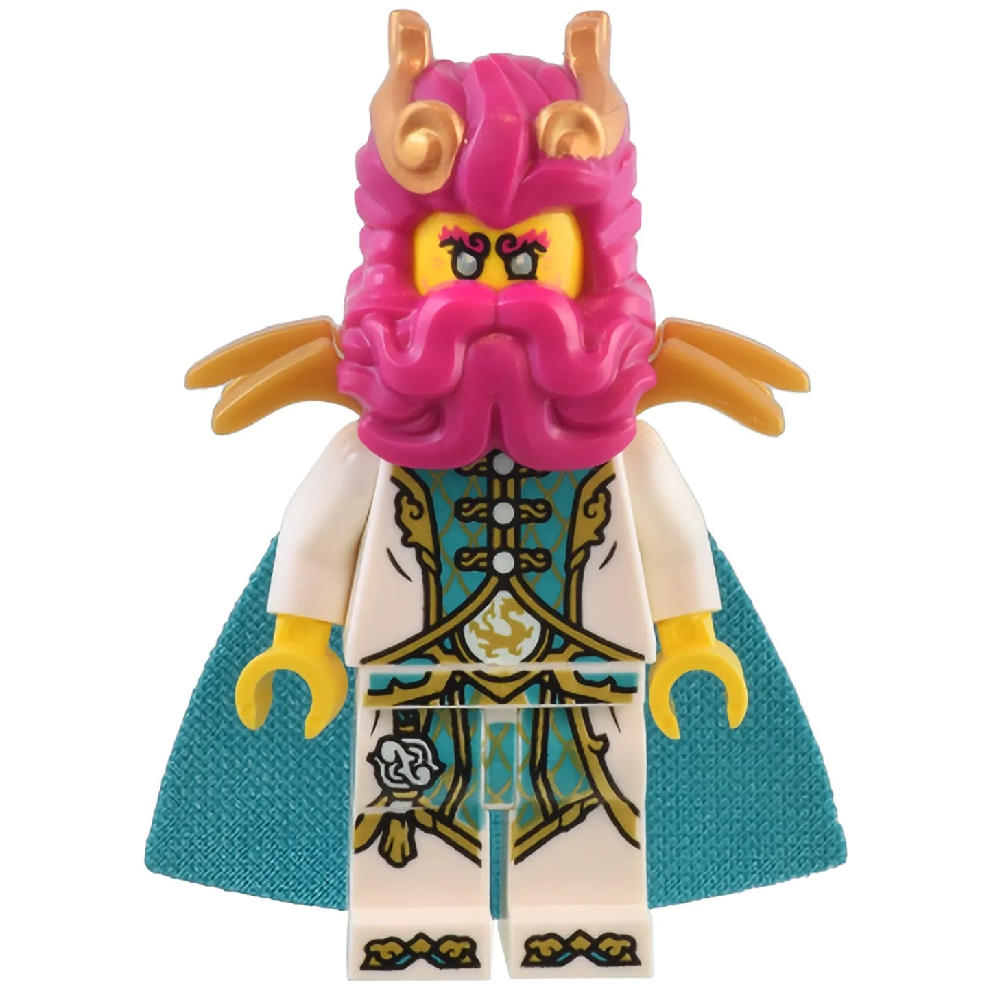 Minifig mk123 - Dragon of the East - Legs, Dark Turquoise Cape
