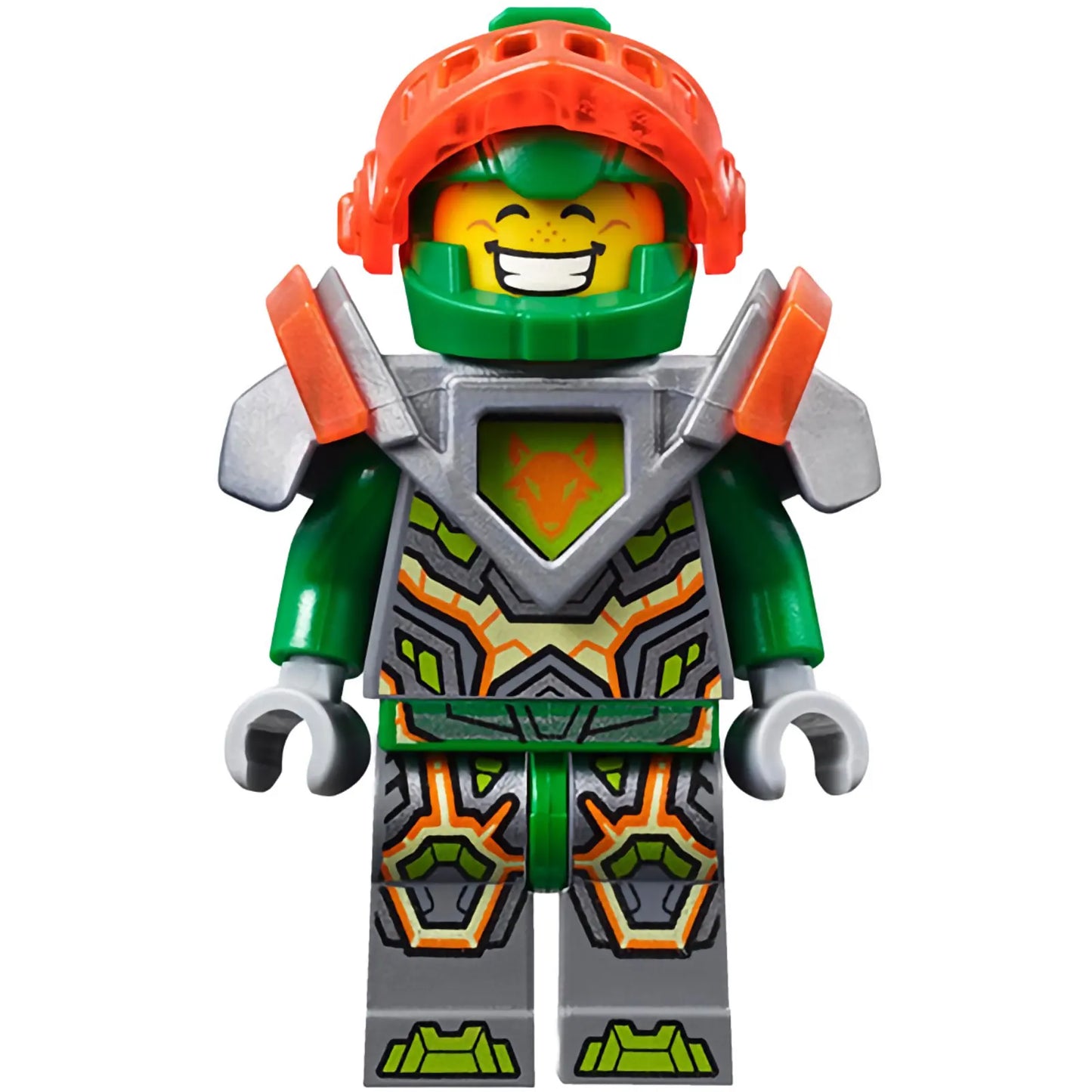 Minifig nex068 - Aaron Fox - Trans-Neon Orange Visor, Flat Silver Armor