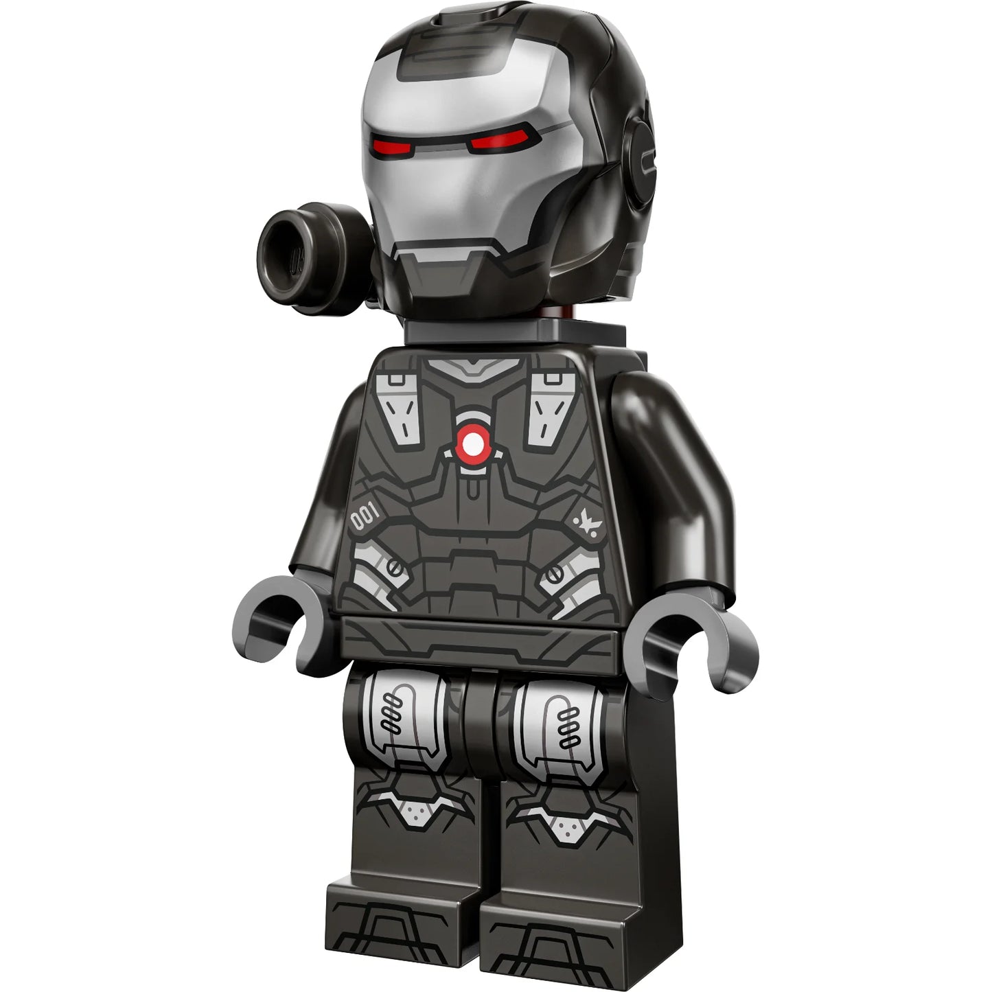 Minifig sh0819 - War Machine - Pearl Dark Gray and Silver Armor with Backpack