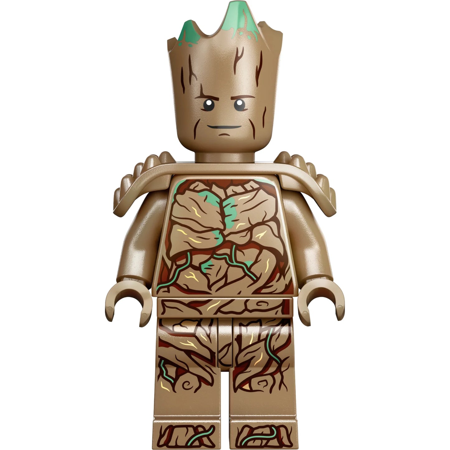 Minifig sh0874 - Groot, Teen Groot - Dark Tan with Shoulder Armor