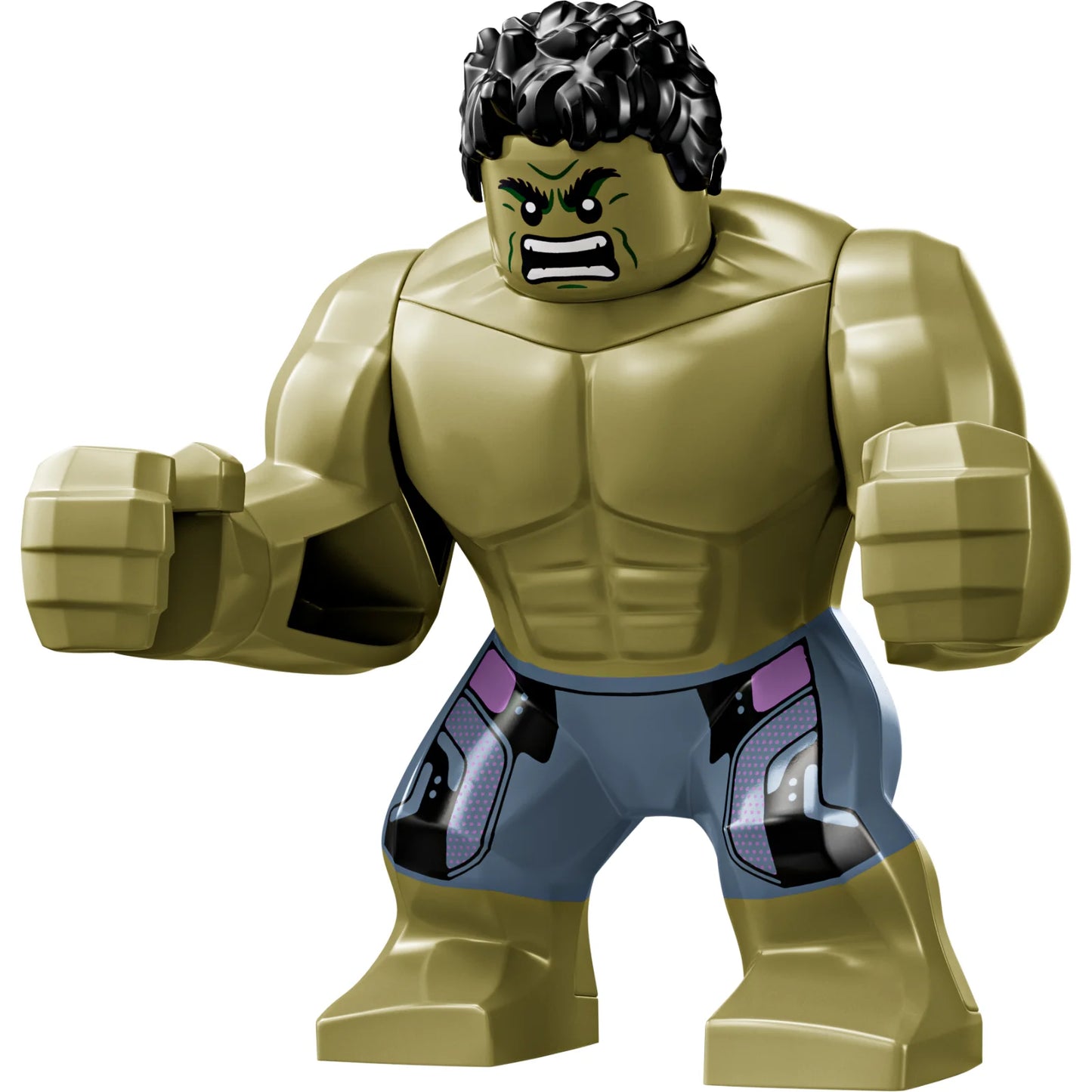Minifig sh0966 - Hulk - Giant, Sand Blue Pants with Lavender Panels, Raging