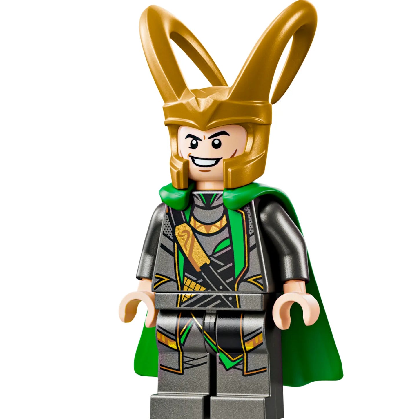 Minifig sh0968 - Loki - Pearl Dark Gray Suit, Flexible Rubber Cape
