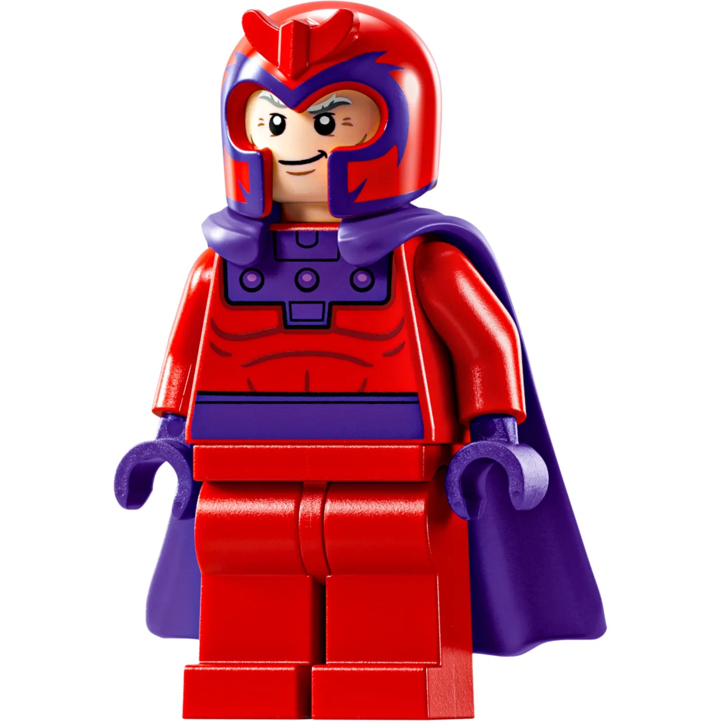 Minifig sh0997 - Magneto - Red Outfit, Flexible Rubber Cape