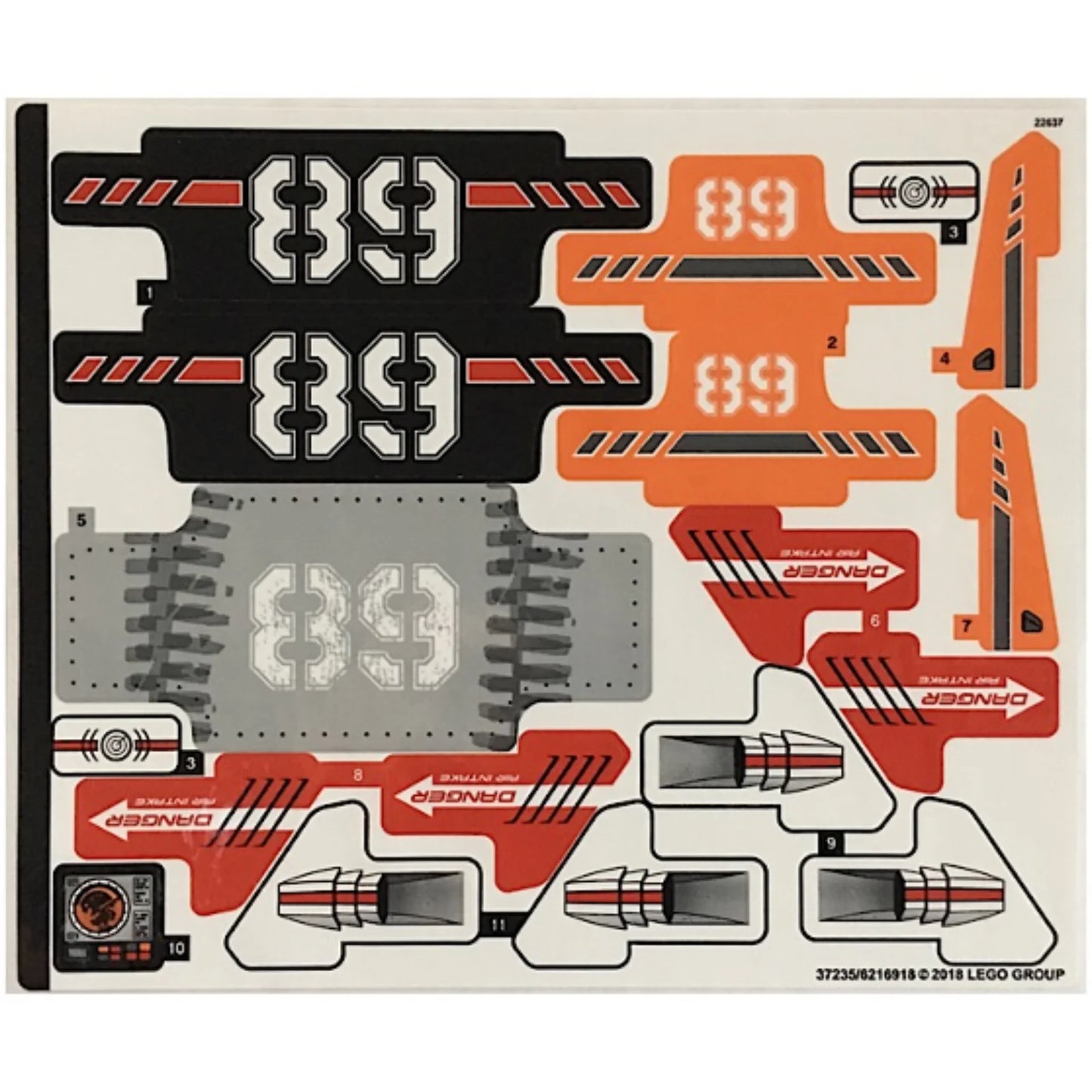 Part 42076stk01 - Sticker Sheet for Set 42076 - (37235/6216918)