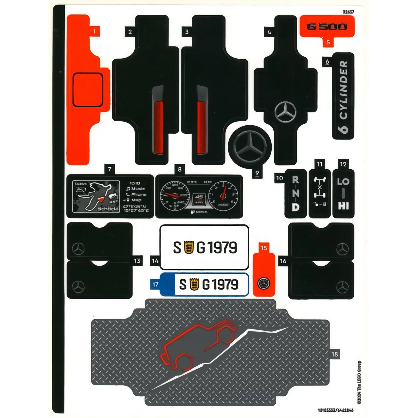 Part 42177stk01 - Sticker Sheet for Set 42177 - (10105333/6462846)