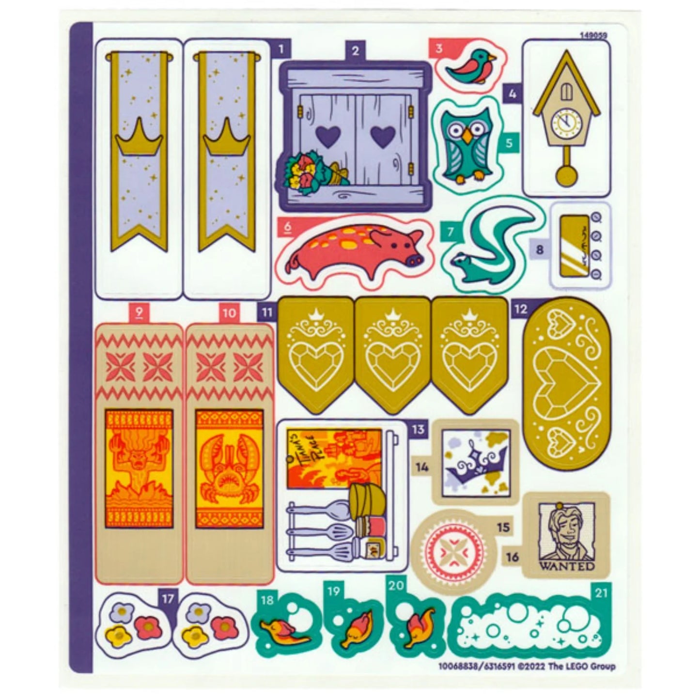 Part 43205stk01 - Sticker Sheet for Set 43205, Sheet 1 - (10068838/6316591)