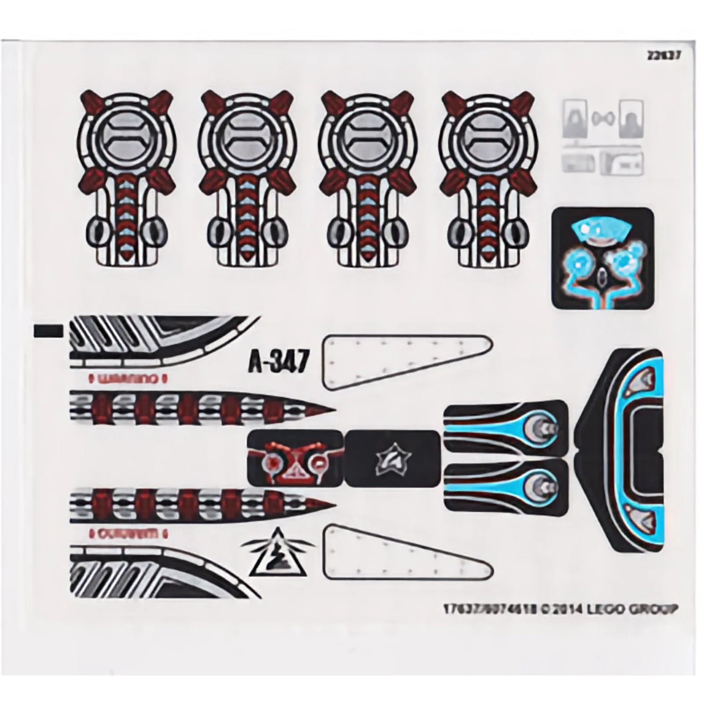 Part 70164stk01 - Sticker Sheet for Set 70164 - (17637/6074618)