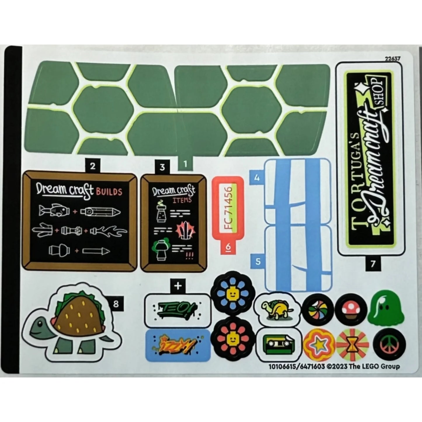 Part 71456stk01 - Sticker Sheet for Set 71456 - (10106615/6471603)