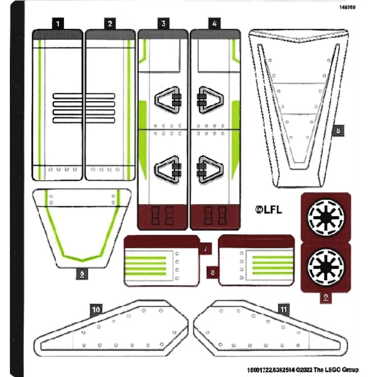 Part 75342stk01 - Sticker Sheet for Set 75342 - (10001722/6392514)