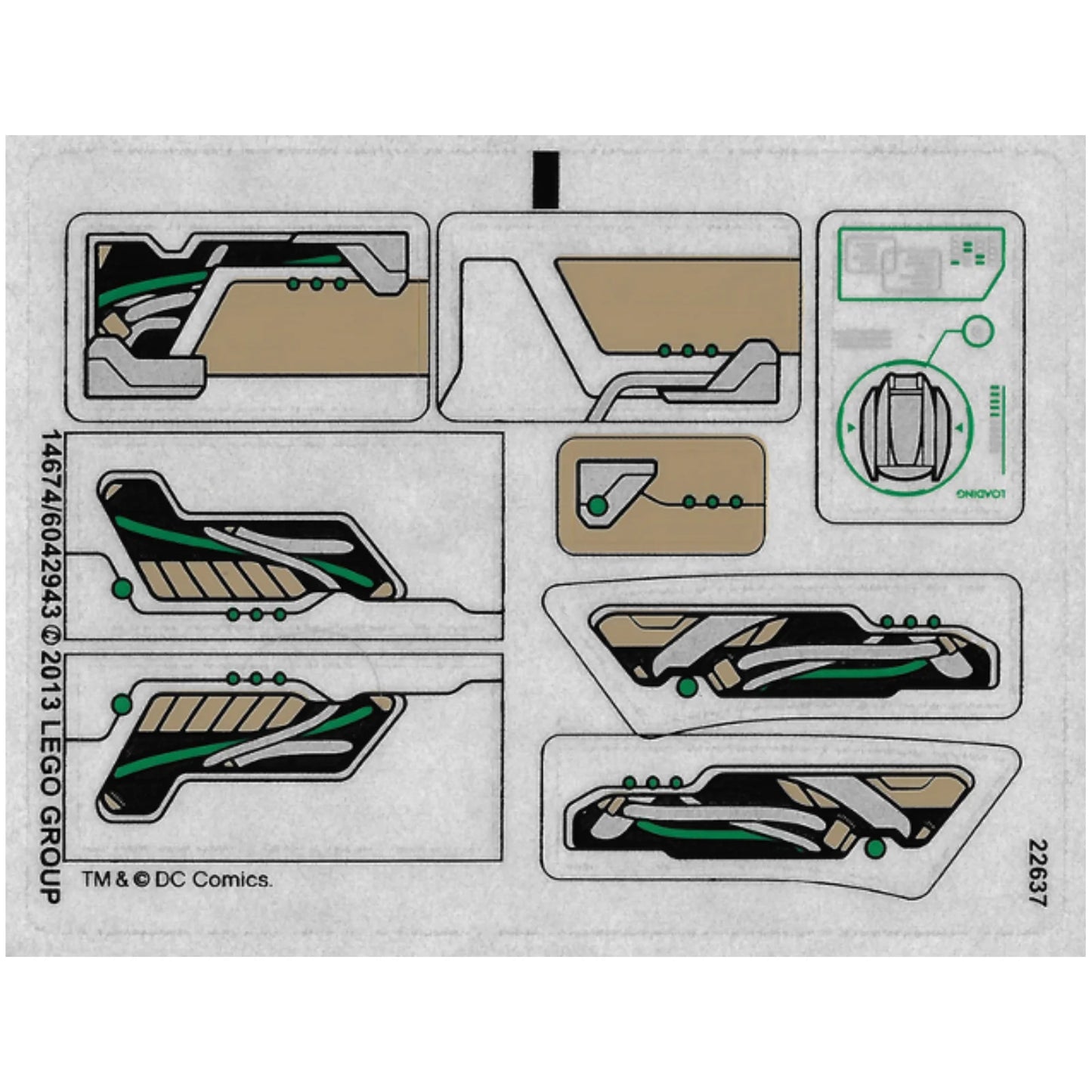 Part 76009stk01 - Sticker Sheet for Set 76009 - (14674/6042943)