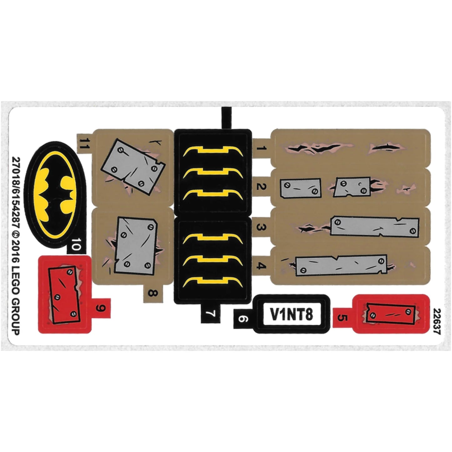 Part 76054stk01a - Sticker Sheet for Set 76054 - International Version - (27018/6154287)