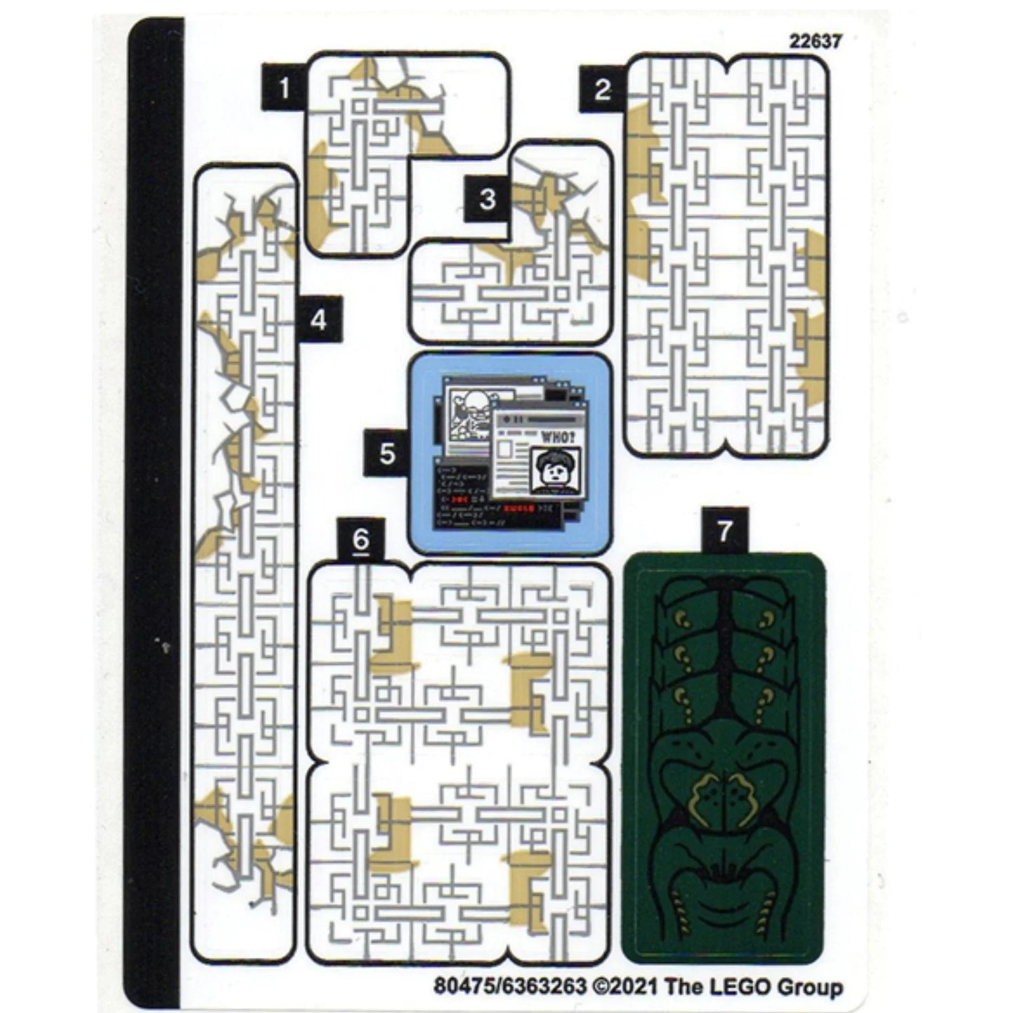 Part 76185stk01 - Sticker Sheet for Set 76185 - (80475/6363263)