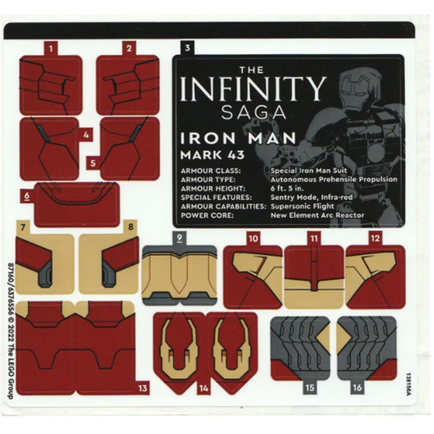 Part 76206stk01 - Sticker Sheet for Set 76206 - (87160/6376556)