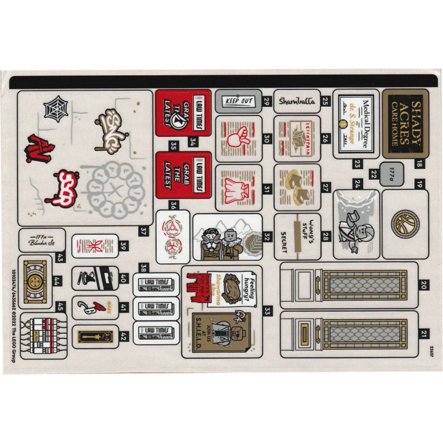 Part 76218stk02 - Sticker Sheet for Set 76218, Sheet 2 - (10103474/6435662)