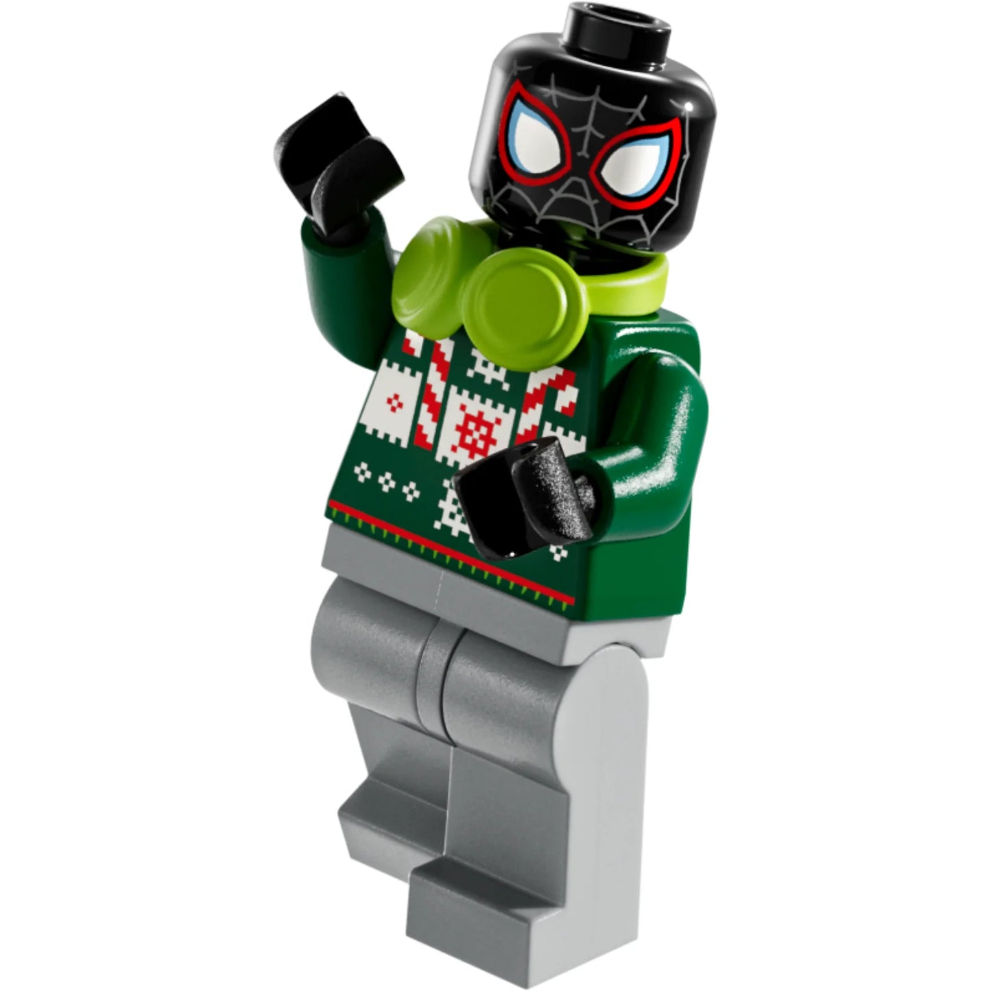 Minifig sh0985 - Spider-Man (Miles Morales) - Holiday Sweater, Headphones