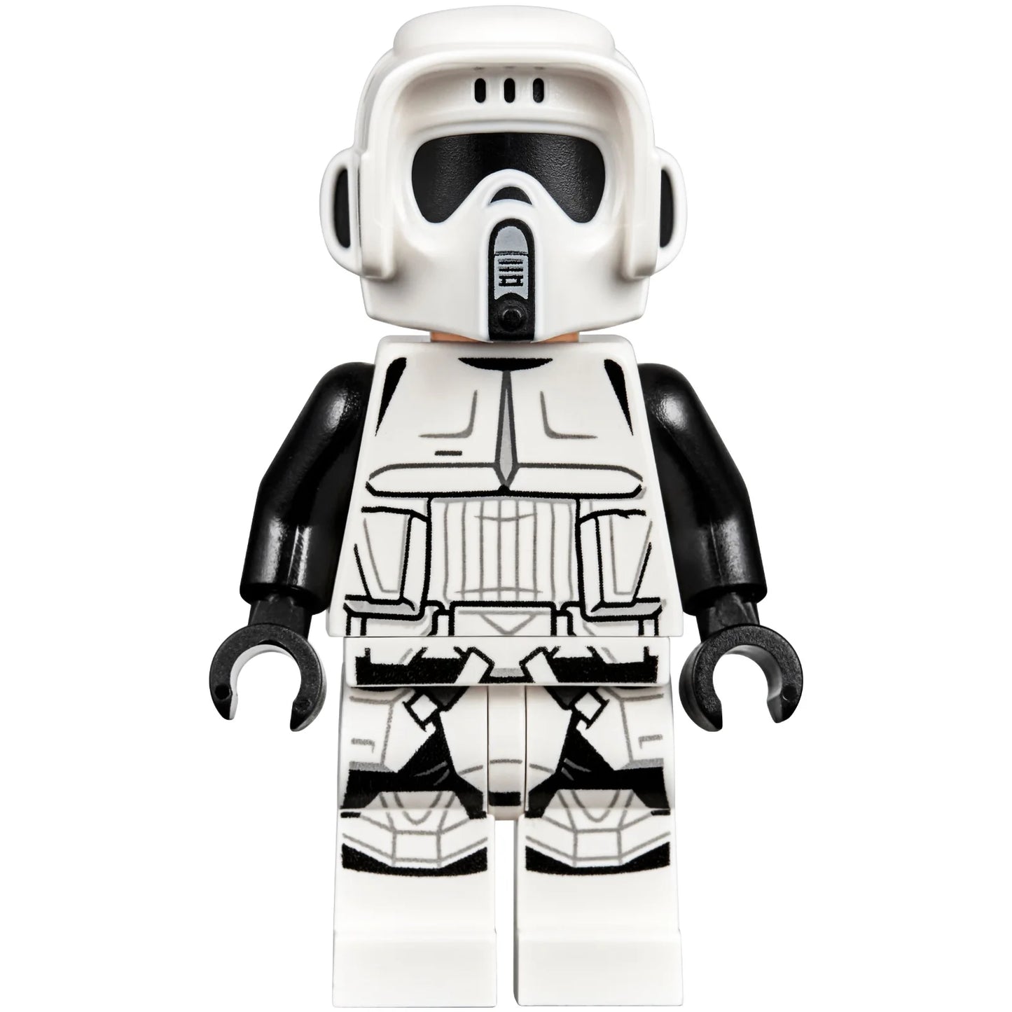 Minifig sw1007 - Imperial Scout Trooper - Male, Dual Molded Helmet, Light Nougat Head, Scowl
