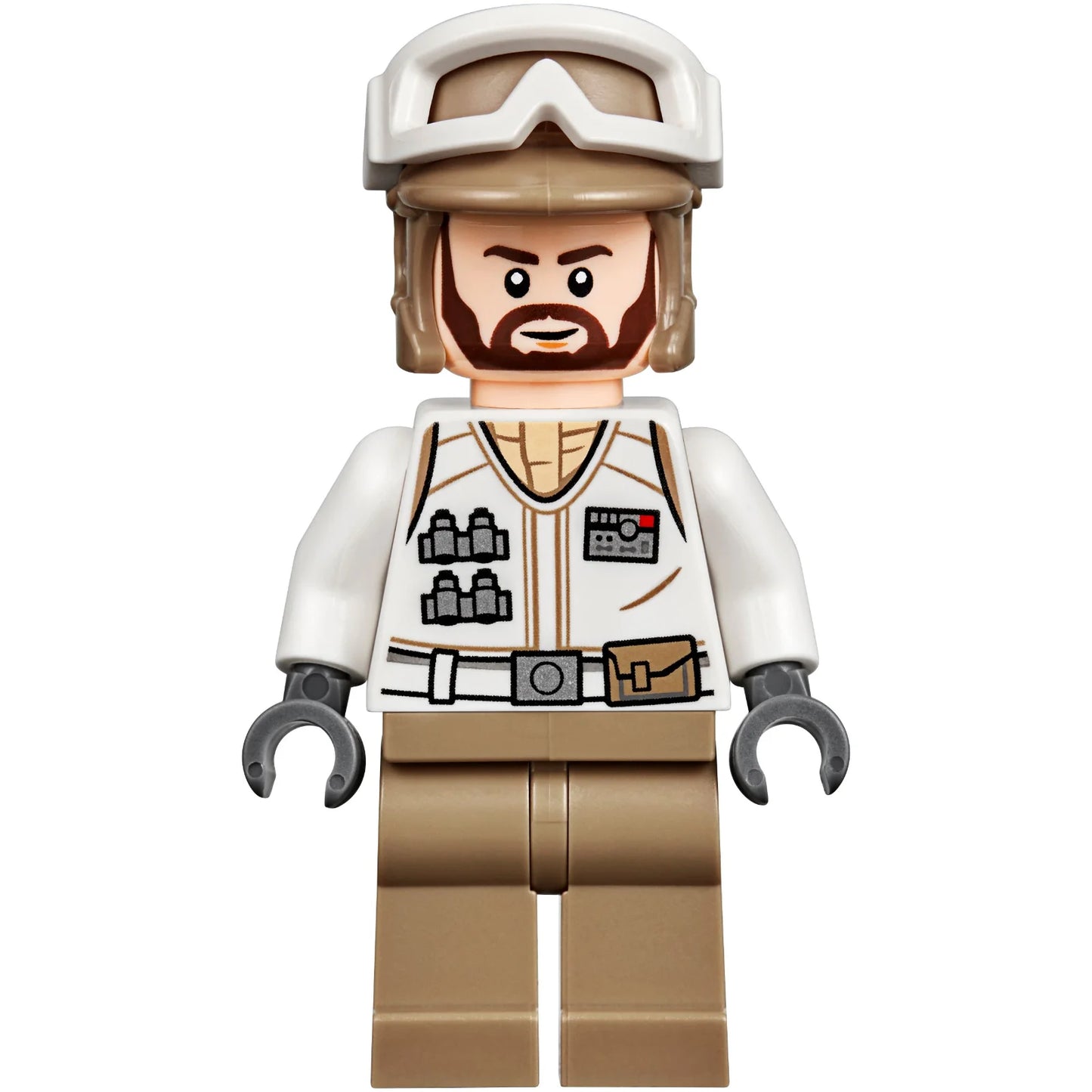 Minifig sw1008 - Hoth Rebel Trooper White Uniform, Dark Tan Legs (Brown Angular Beard)