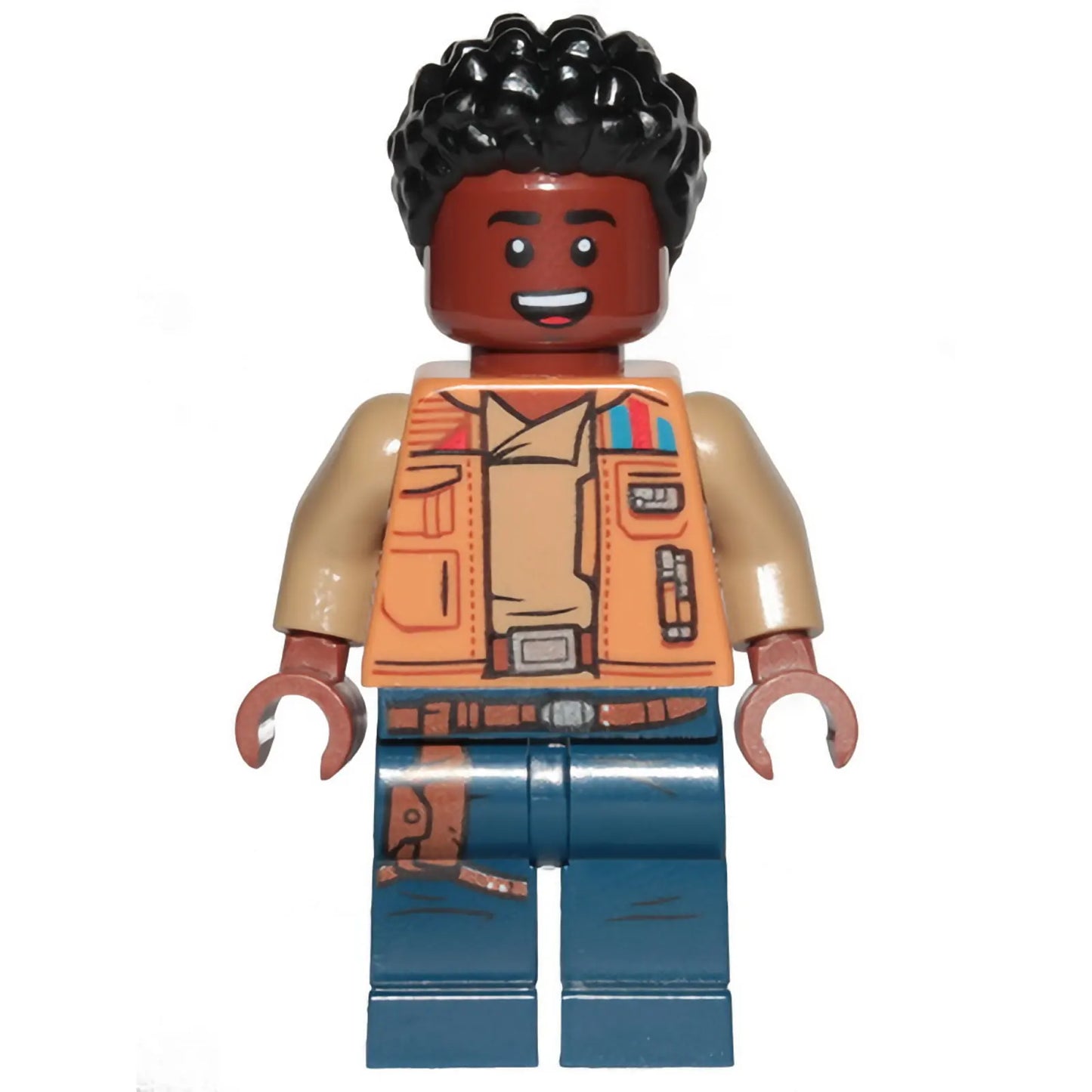 Minifig sw1066 - Finn - Medium Nougat Jacket, Dark Blue Legs with Holster