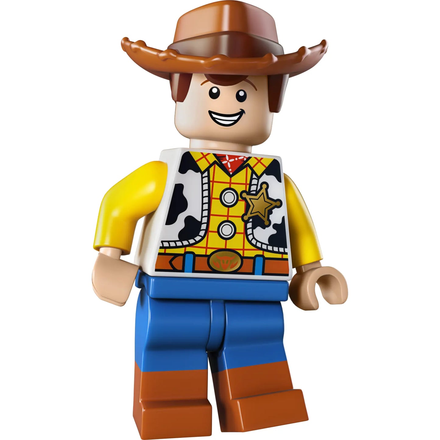 Minifig toy016 - Woody - Normal Legs, Minifigure Head, Open Mouth Smile