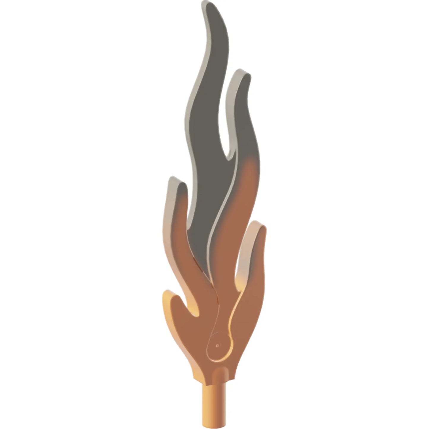 Part 85959pb06 - Wave Rounded Straight Large with Bar End (Flame) with Marbled Trans-Brown Pattern