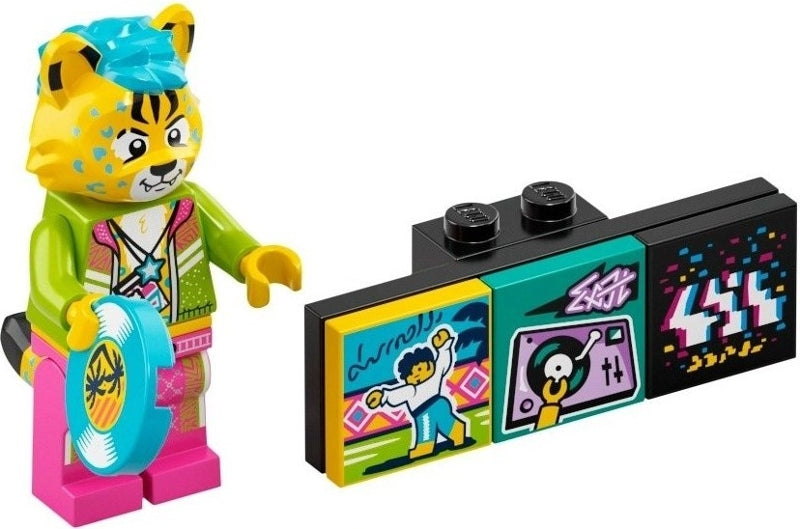 Set vidbm01-4 - DJ Cheetah, Vidiyo Bandmates, Series 1 (Complete Set with Stand and Accessories)