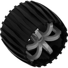 Part 100942pb01 - Wheel Hard Plastic, Treaded 49.5mm D. x 37.5mm with Molded Flat Silver Spokes Pattern