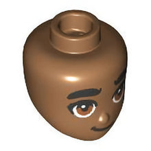 Part 101191 - Mini Doll, Head Friends with Thick Black Eyebrows, Dark Orange Eyes, and Smirk Pattern