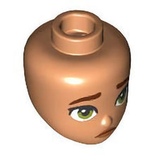 Part 101235 - Mini Doll, Head Friends with Reddish Brown Eyebrows, Olive Green Eyes, Dark Orange Lips, and Sad Closed Mouth Pattern