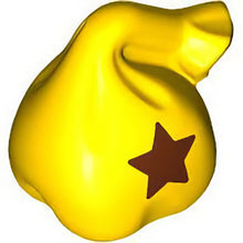 Part 10169pb03 - Minifigure, Utensil Sack / Bag with Handle with Reddish Brown Star Pattern (Animal Crossing Bell)