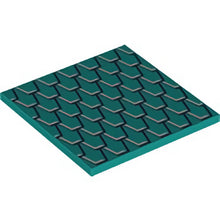 Part 10202pb010 - Tile 6 x 6 with Bottom Tubes with Black and White Roof Shingle Outlines Pattern