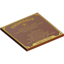 Part 10202pb069 - Tile 6 x 6 with Bottom Tubes with Gold 'ENDURANCE' and 'Model no. 10335' Pattern