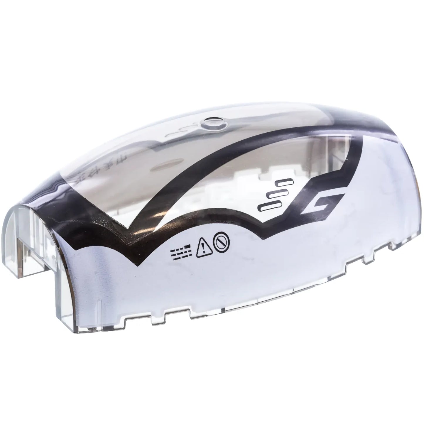 Part 10312pb05 - Windscreen 10 x 6 x 3 Bubble Canopy Double Tapered with Square Front Cutout with Ninjago Black and White Pattern