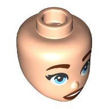 Part 103398 - Mini Doll, Head Friends with Reddish Brown Eyebrows, Medium Azure Eyes, Reddish Brown and Dark Orange Lips, Open Mouth Smile Pattern