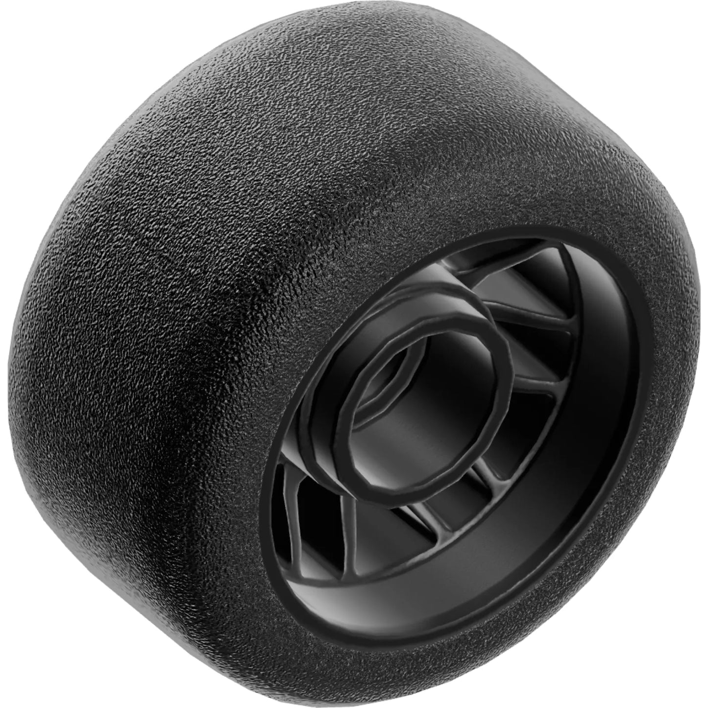 Teil 105162pb01 – Rad 24 x 13,4 mit Stiftloch mit geformtem Reifenmuster aus schwarzem Hartgummi