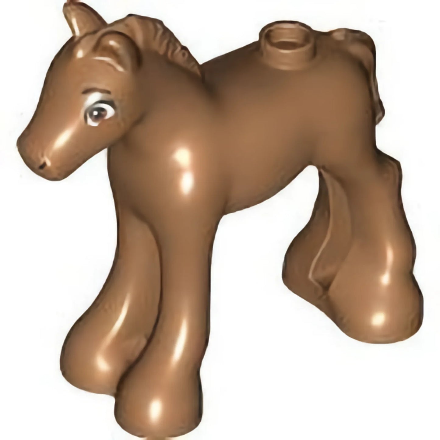 Part 11241pb10 - Horse, Friends, Foal with Dark Orange Eyes with Black Eyebrows and Eyelashes Pattern (Peanut)