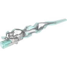 Part 11302pb02 - Hero Factory Weapon Accessory, Flame / Lightning Bolt with Axle Hole with Marbled Trans-Light Blue Pattern