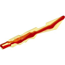 Part 11439pb03 - Minifigure, Weapon Sword, Jagged Edges with Marbled Trans-Red Pattern