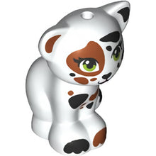 Part 11602pb06 - Cat, Friends / Elves, Sitting with Lime Eyes and Black and Dark Orange Patches Pattern (Vega)