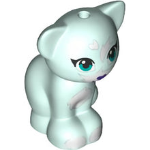 Part 11602pb10 - Cat, Friends / Elves, Sitting with Dark Turquoise Eyes, Dark Purple Nose, and White Patches Pattern