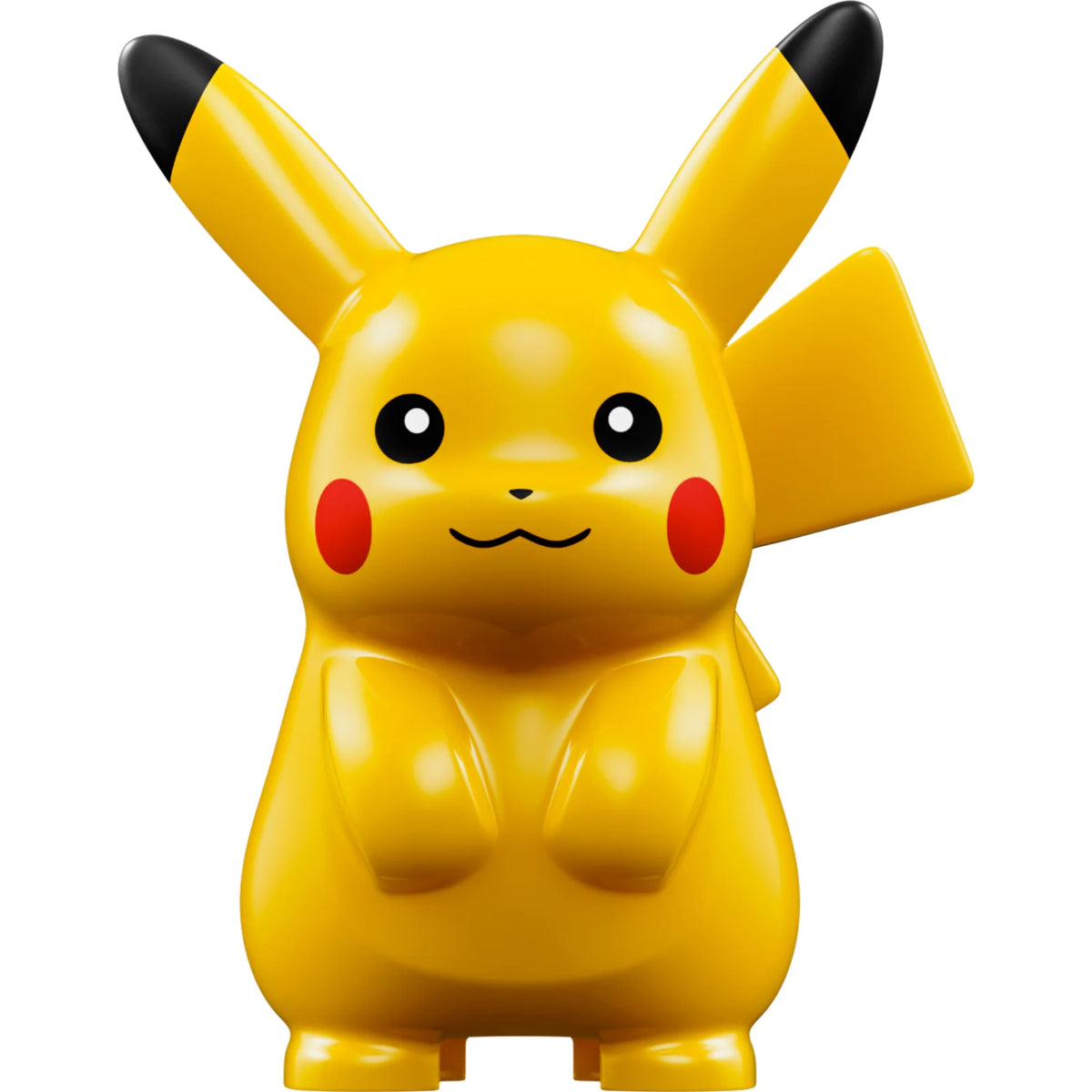 Part 116127pb01 - Pokémon Pikachu with Molded Reddish Brown Stripes and Printed Red Cheeks, Black Eyes, Nose, Mouth and Ear Tips Pattern