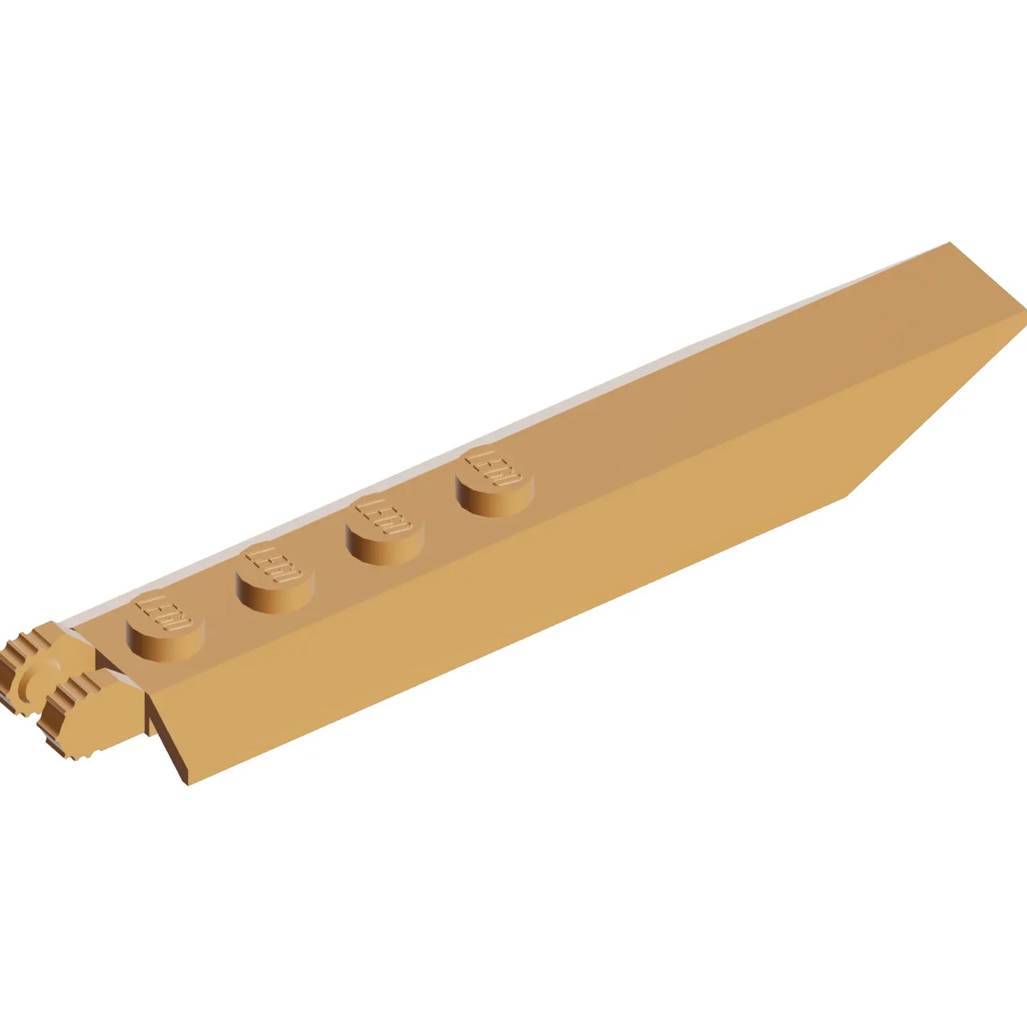 Part 14137 - Hinge Plate 1 x 8 with Angled Side Extensions, Squared Plate Underside