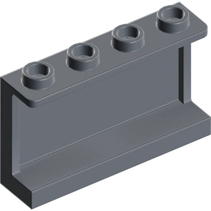 Part 14718 - Panel 1 x 4 x 2 with Side Supports - Hollow Studs