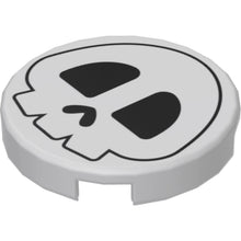 Part 14769pb343 - Tile, Round 2 x 2 with Bottom Stud Holder With Skull Pattern