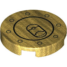 Part 14769pb478 - Tile, Round 2 x 2 with Bottom Stud Holder with Black Circles (Fuel Cap) Pattern