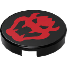 Part 14769pb513 - Tile, Round 2 x 2 with Bottom Stud Holder with Red Bowser Head Pattern