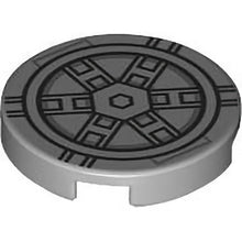Part 14769pb578 - Tile, Round 2 x 2 with Bottom Stud Holder with Black SW TIE Bomber Pattern