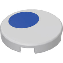 Part 14769pb607 - Tile, Round 2 x 2 with Bottom Stud Holder with Blue Circle Pattern (PAC-MAN Ghost Eye)