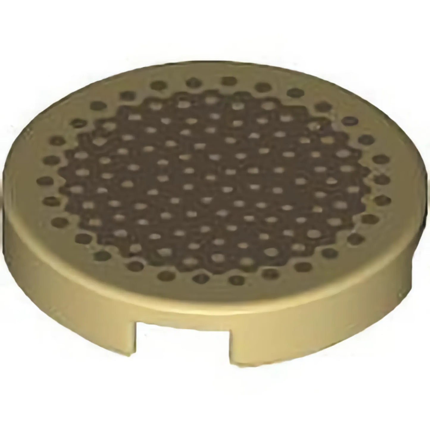 Part 14769pb708 - Tile, Round 2 x 2 with Bottom Stud Holder with Dark Tan Bamboo Stem Cross Section Pattern